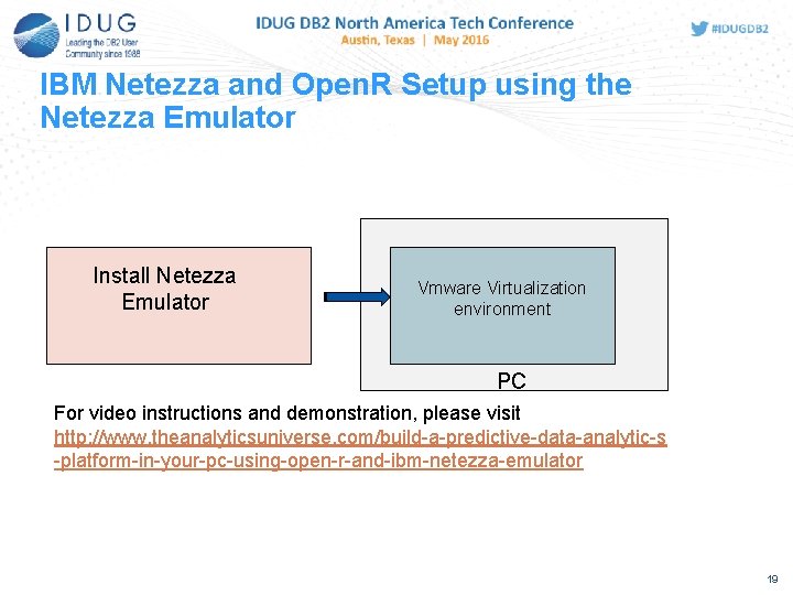 IBM Netezza and Open. R Setup using the Netezza Emulator Install Netezza Emulator Vmware