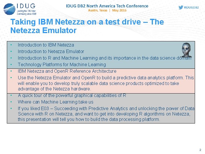 Taking IBM Netezza on a test drive – The Netezza Emulator • • •