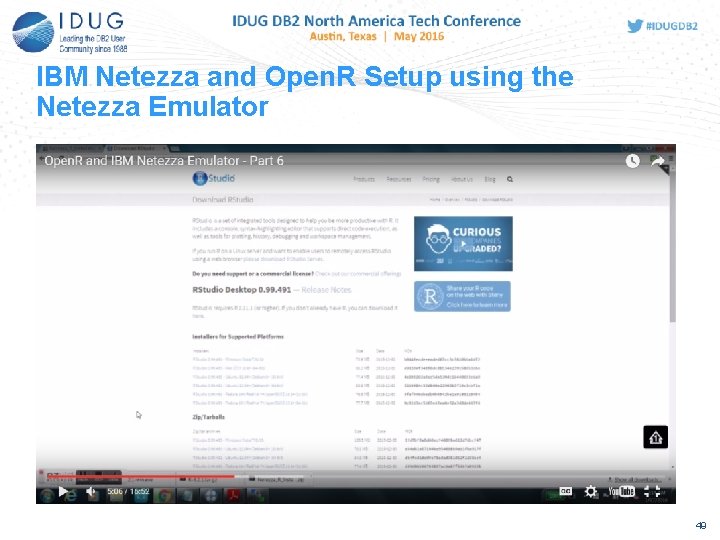 IBM Netezza and Open. R Setup using the Netezza Emulator 49 