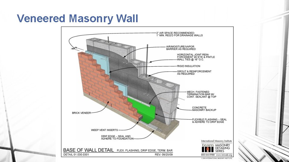Veneered Masonry Wall 