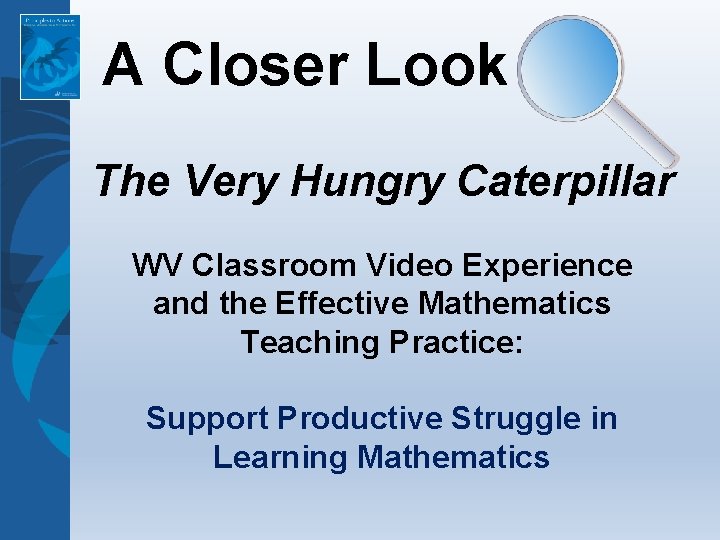 A Closer Look The Very Hungry Caterpillar WV Classroom Video Experience and the Effective