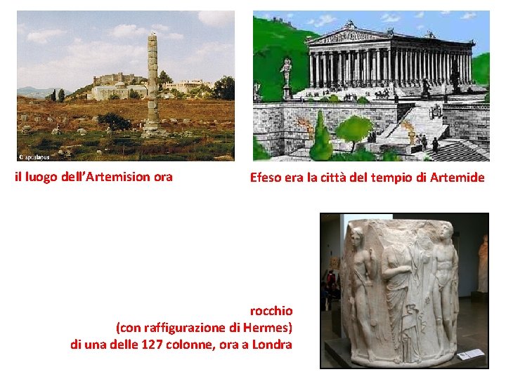 il luogo dell’Artemision ora Efeso era la città del tempio di Artemide rocchio (con