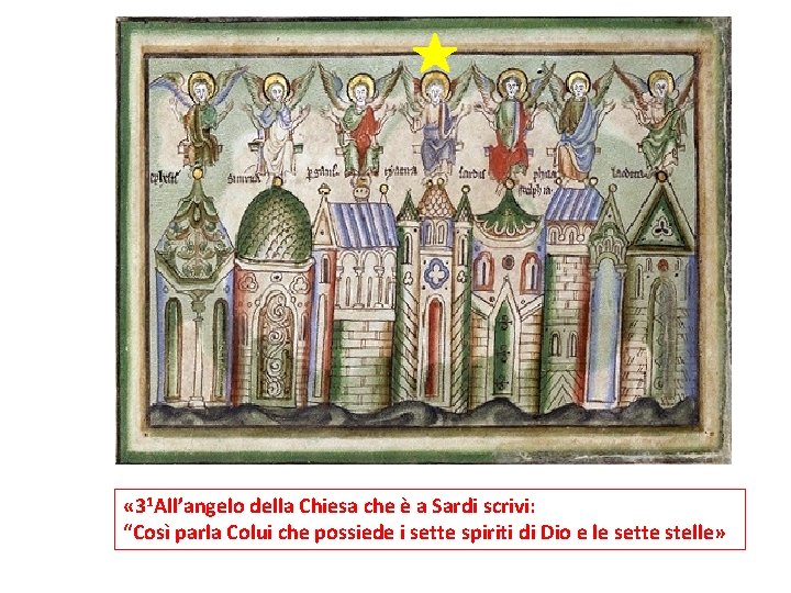  « 31 All’angelo della Chiesa che è a Sardi scrivi: “Così parla Colui