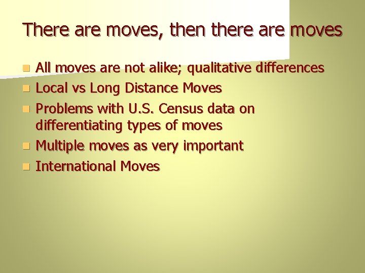 There are moves, then there are moves n n n All moves are not