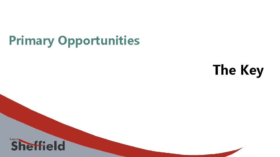 Primary Opportunities The Key 