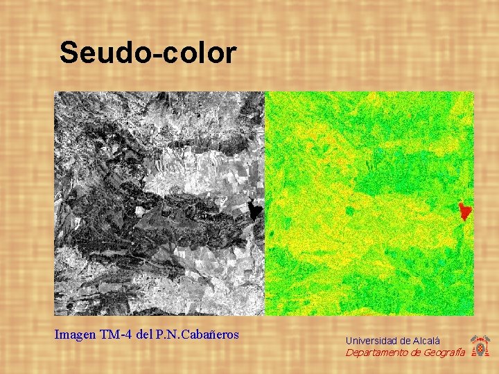 Seudo-color Imagen TM-4 del P. N. Cabañeros Universidad de Alcalá Departamento de Geografía 