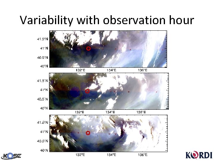 Variability with observation hour 
