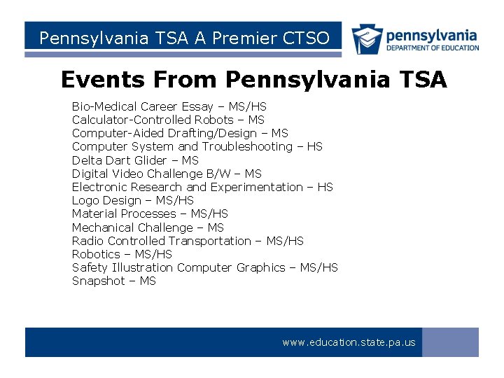 Pennsylvania TSA A Premier CTSO Events From Pennsylvania TSA Bio-Medical Career Essay – MS/HS