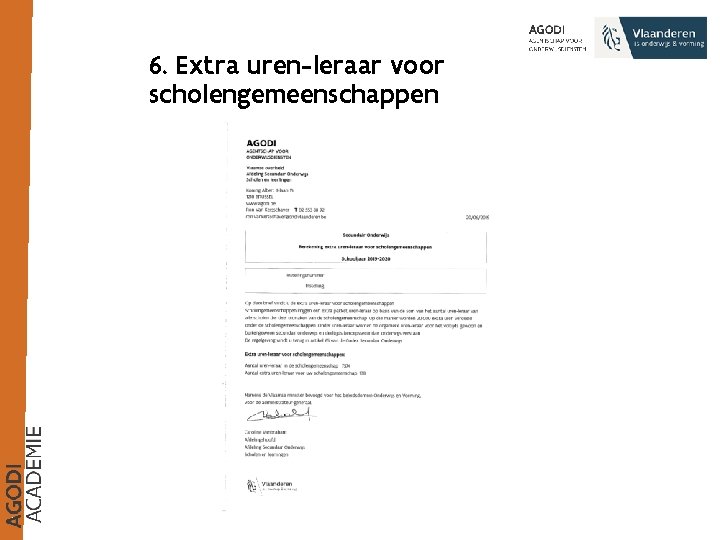 6. Extra uren-leraar voor scholengemeenschappen 