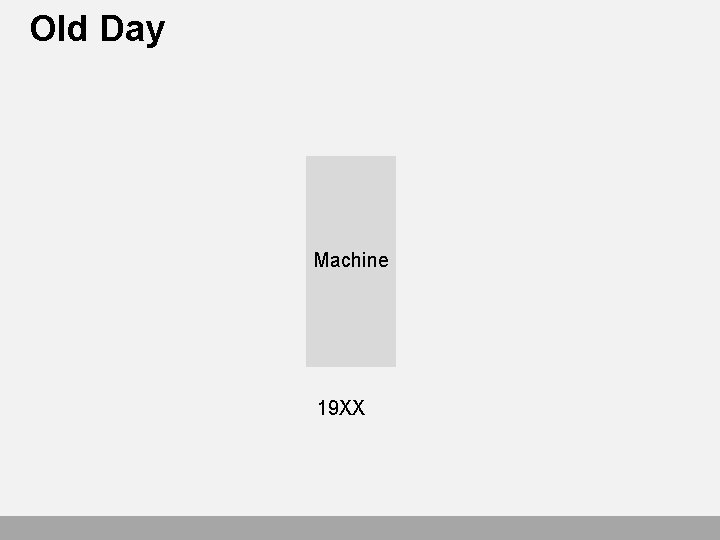 Old Day Machine 19 XX 