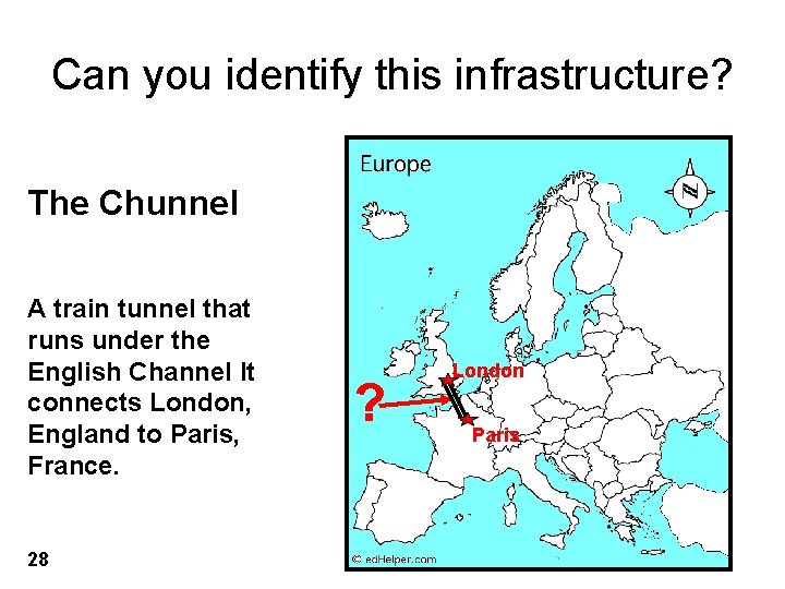 Can you identify this infrastructure? The Chunnel A train tunnel that runs under the