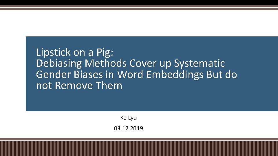 Lipstick on a Pig: Debiasing Methods Cover up Systematic Gender Biases in Word Embeddings