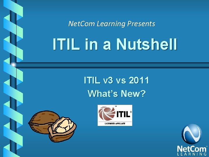 Net. Com Learning Presents ITIL in a Nutshell ITIL v 3 vs 2011 What’s