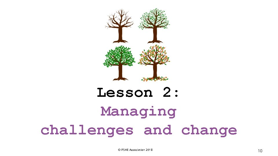 Lesson 2: Managing challenges and change © PSHE Association 2018 10 