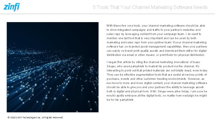 5 Tools That Your Channel Marketing Software Needs With these five core tools, your 5 Tools That Your Channel Marketing Software Needs With these five core tools, your