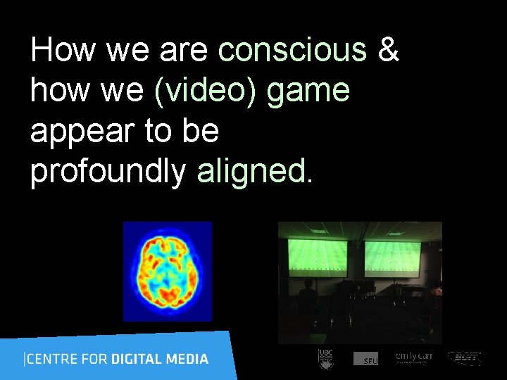 How we are conscious & how we (video) game appear to be profoundly aligned.