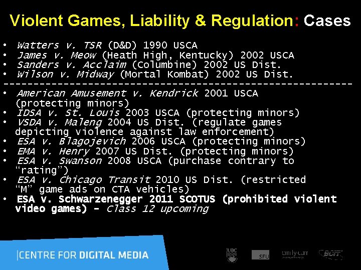 Violent Games, Liability & Regulation: Cases • Watters v. TSR (D&D) 1990 USCA •