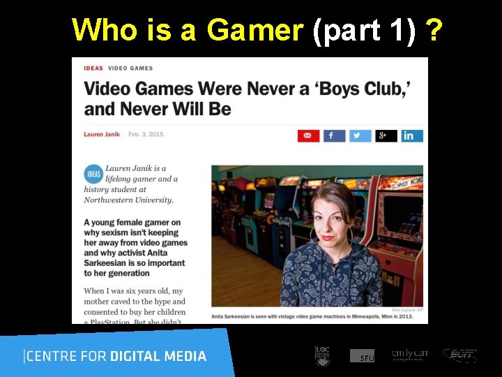  Who is a Gamer (part 1) ? 