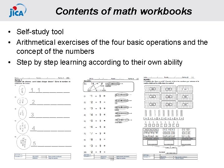 Contents of math workbooks • Self-study tool • Arithmetical exercises of the four basic