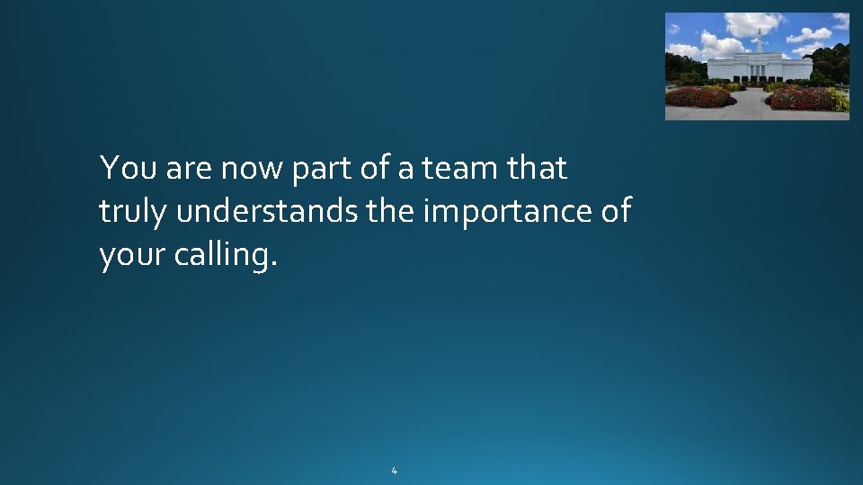 You are now part of a team that truly understands the importance of your You are now part of a team that truly understands the importance of your