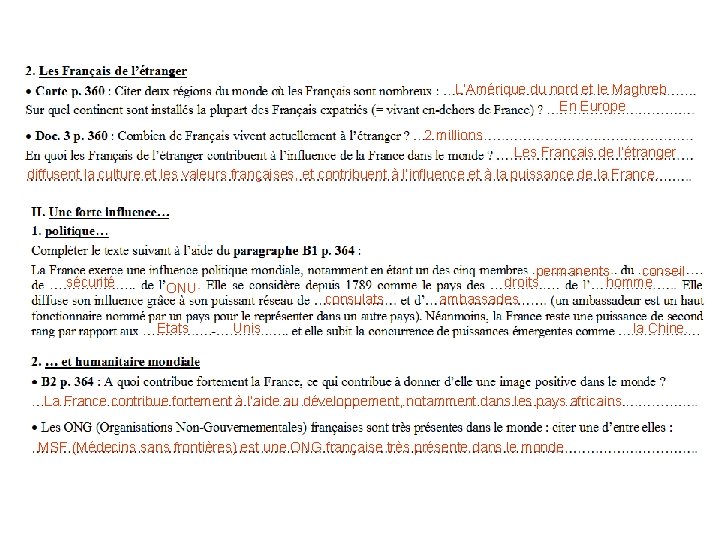 L’Amérique du nord et le Maghreb En Europe 2 millions Les Français de l’étranger L’Amérique du nord et le Maghreb En Europe 2 millions Les Français de l’étranger