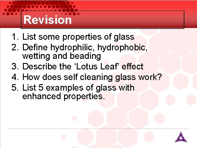 Glass Module What is glass Definitions of