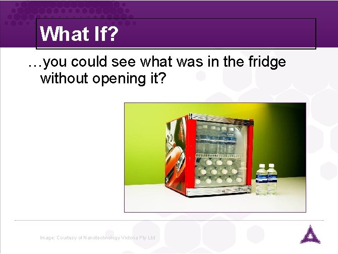 What If? …you could see what was in the fridge without opening it? Image: