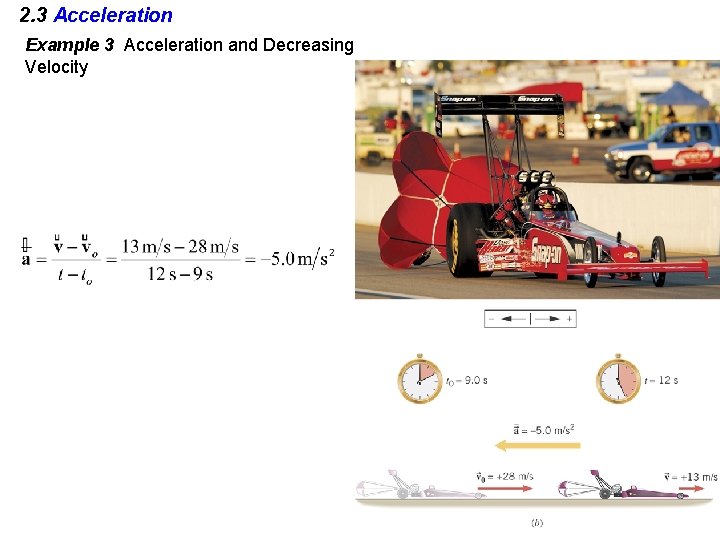 2. 3 Acceleration Example 3 Acceleration and Decreasing Velocity 