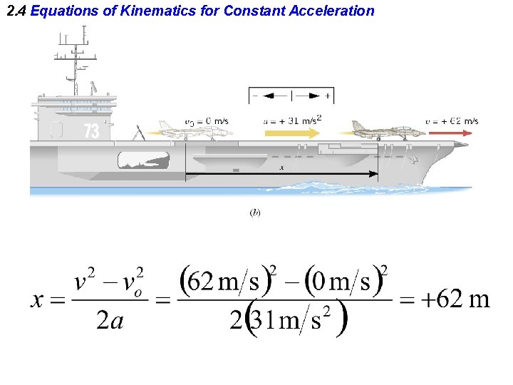2. 4 Equations of Kinematics for Constant Acceleration 