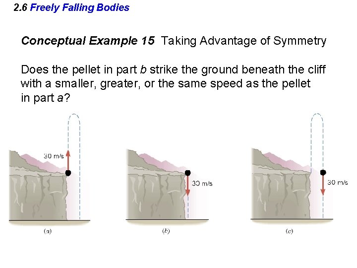 2. 6 Freely Falling Bodies Conceptual Example 15 Taking Advantage of Symmetry Does the