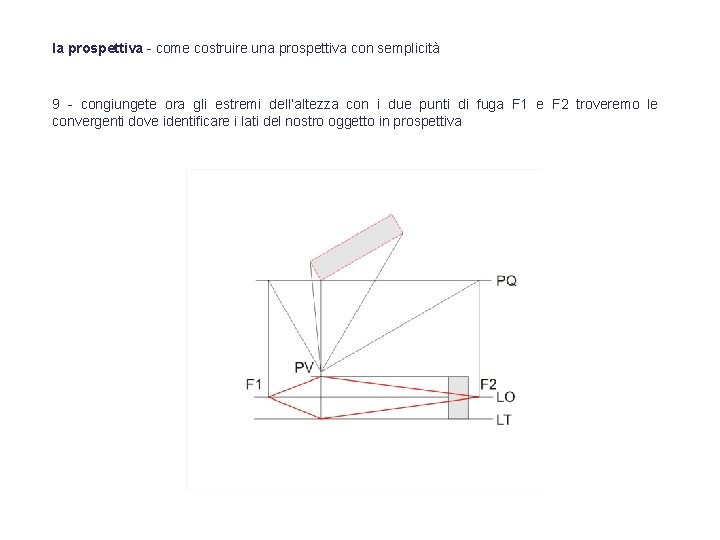 la prospettiva - come costruire una prospettiva con semplicità 9 - congiungete ora gli