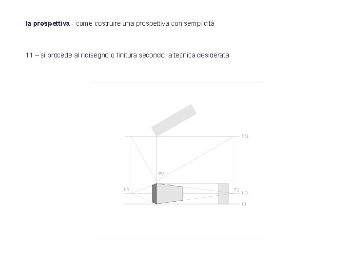 la prospettiva - come costruire una prospettiva con semplicità 11 – si procede al