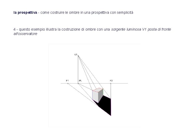 la prospettiva - come costruire le ombre in una prospettiva con semplicità 4 -