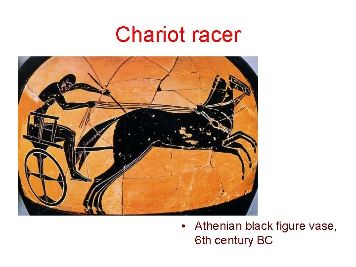 Chariot racer • Athenian black figure vase, 6 th century BC 