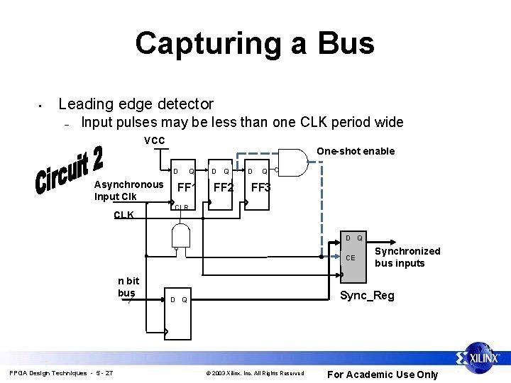 Capturing a Bus • Leading edge detector – Input pulses may be less than Capturing a Bus • Leading edge detector – Input pulses may be less than