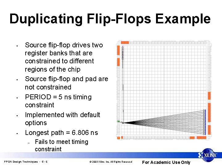Duplicating Flip-Flops Example • • • Source flip-flop drives two register banks that are Duplicating Flip-Flops Example • • • Source flip-flop drives two register banks that are