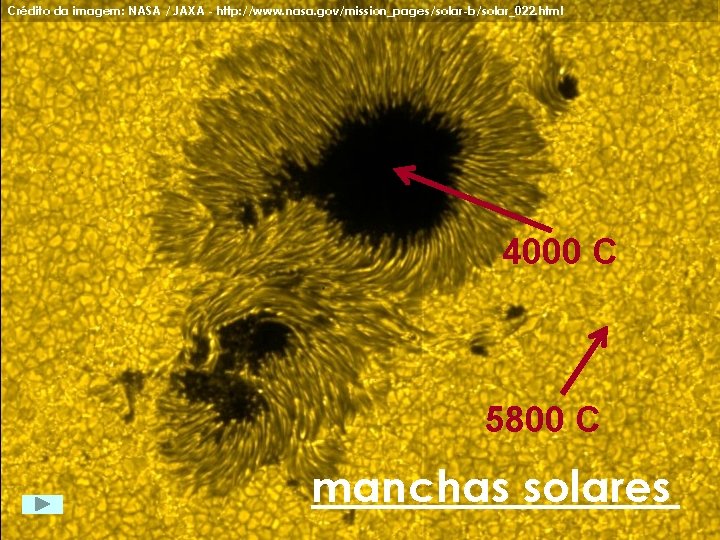Crédito da imagem: NASA / JAXA - http: //www. nasa. gov/mission_pages/solar-b/solar_022. html 4000 C