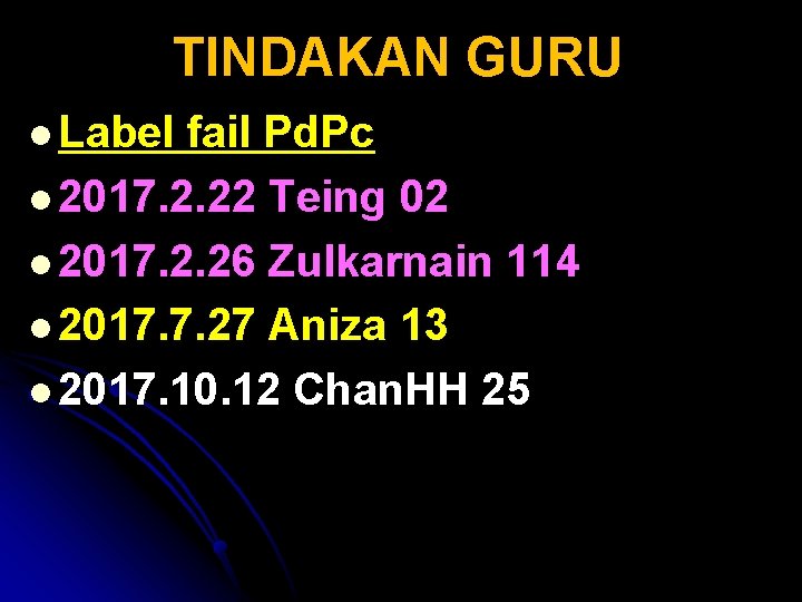 TINDAKAN GURU l Label fail Pd. Pc l 2017. 2. 22 Teing 02 l