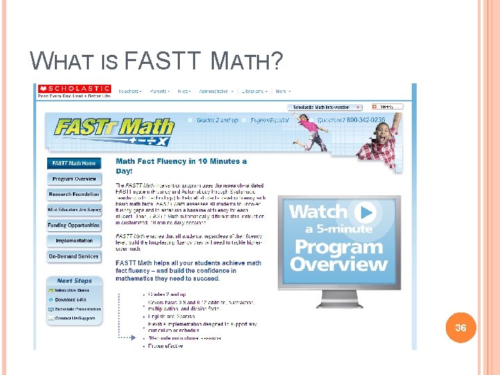 WHAT IS FASTT MATH? 36 