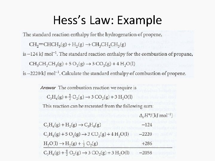 Hess’s Law: Example 