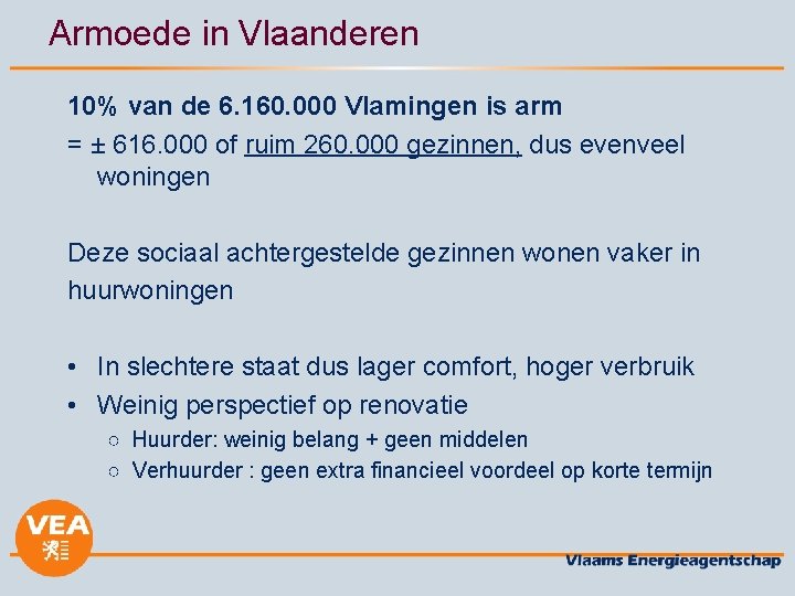 Armoede in Vlaanderen 10% van de 6. 160. 000 Vlamingen is arm = ±