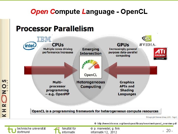 Open Compute Language - Open. CL © http: //www. khronos. org/developers/library/overview/opencl_overview. pdf technische universität