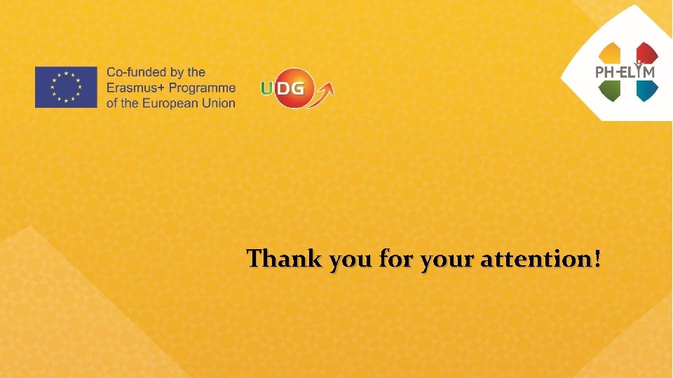 Thank you for your attention! 