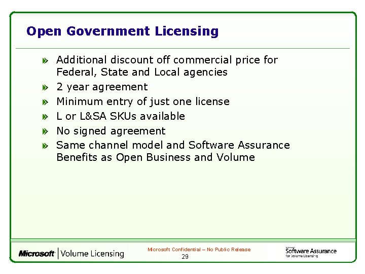 Open Government Licensing Additional discount off commercial price for Federal, State and Local agencies