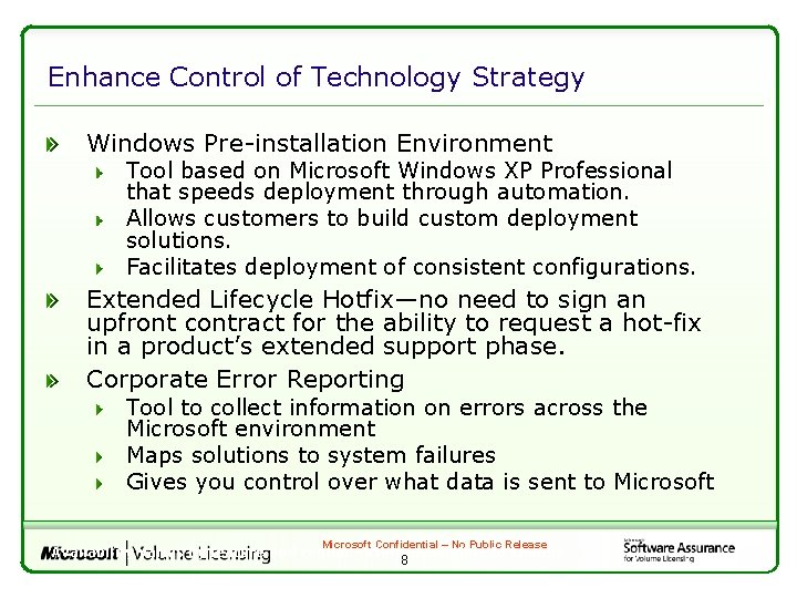 Enhance Control of Technology Strategy Windows Pre-installation Environment Tool based on Microsoft Windows XP