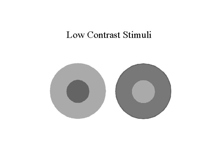 Low Contrast Stimuli 