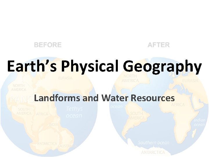 Earth’s Physical Geography Landforms and Water Resources 