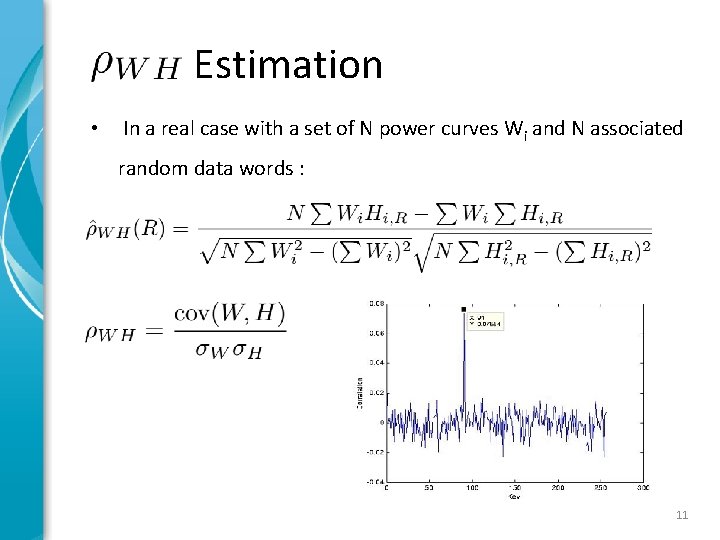 Estimation • In a real case with a set of N power curves Wi Estimation • In a real case with a set of N power curves Wi