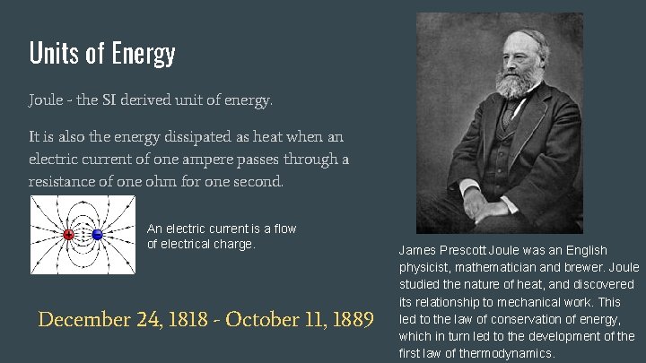 Units of Energy Joule - the SI derived unit of energy. It is also