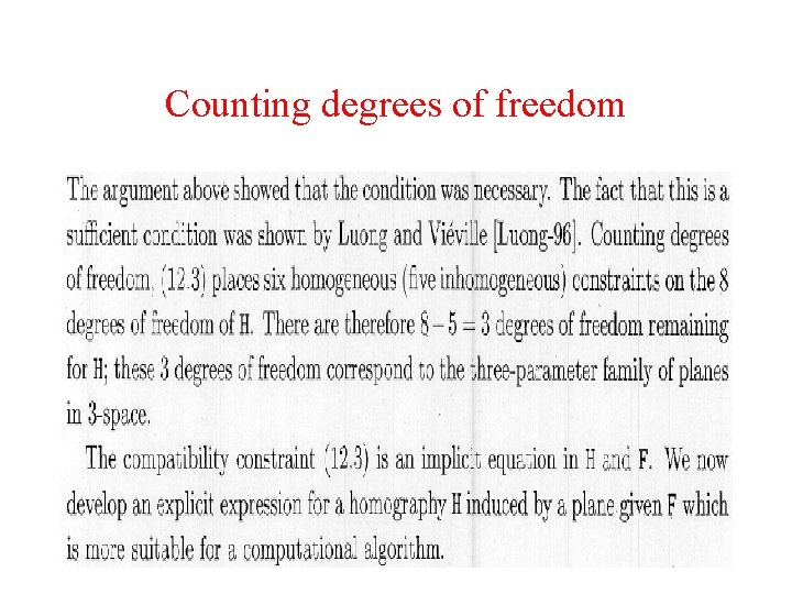 Counting degrees of freedom 